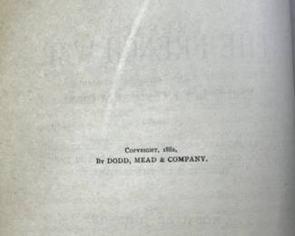 Copyright page of "The Old French War" by Rossiver Johnson, published by Dodd, Meade, and Company in 1882