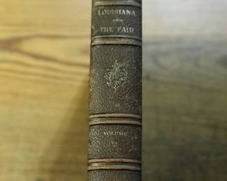 Spine of "Louisiana and the Fair, Volume 2" by J.W. Buel, printed in St. Louis in 1904