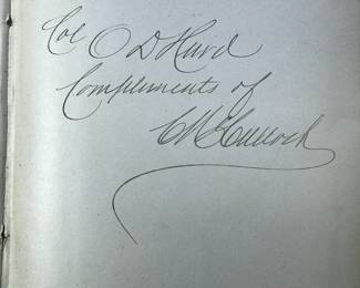 Inscription detail of "Addresses, Speeches, Lectures, and Letters" by Hugh McCulloch, delivered at Fort Wayne, Ind., July 4, 1861