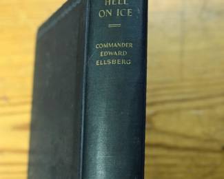 Spine of "Hell on Ice" by Commander Edward Ellsberg, published by Dodd, Mead, and Company, New York in 1938