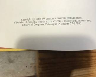 Copyright page of "1886 Professional Criminals of America" published by Chelsea House Publishers, Division of Chelsea House Educational  Communications, Inc. in 1969