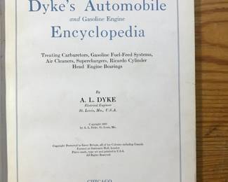 Title page of  "Supplement to Dyke's Automobile and Gasoline Engine Encyclopedia" by AL Dyke, published by The Goodheart-Willcox Company, Inc. Publishers in 1927