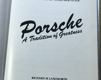 Title page of "Porsche: A Tradition of Greatness" by Richard M Langworth, published by Beekman House, New York