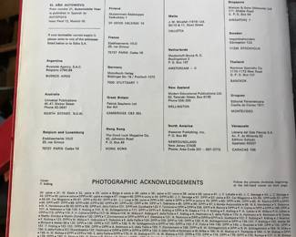 Copyright page of"Automobile Year: 1978-1974" published by Edita SA Lausanne, Switzerland 1973