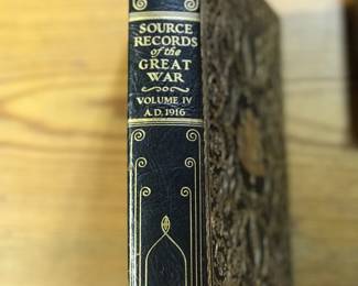 Spine of "Source Records of the Great War, Volume IV, AD 1916" copyright National Alumni in 1923