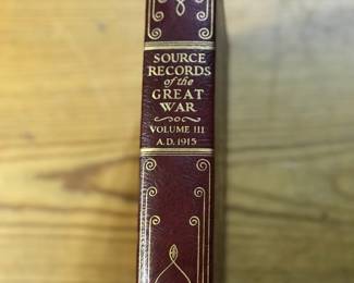 Spine of "Source Records of the Great War, Volume III, AD 1915" copyright National Alumni in 1923