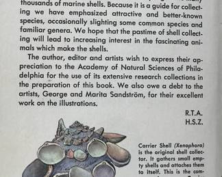 Copyright page of "Sea Shells of the World: A Guide to the Better Known Species" A Golden Nature Guide, published by Western Publishing Company Inc. in 1962