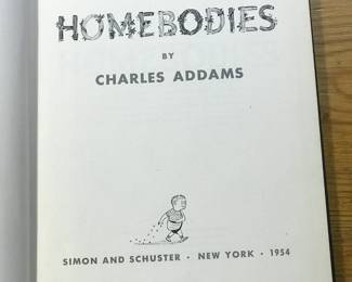 Title page of "Homebodies" by Charles Addams, published by Simon and Schuster, New York 1954