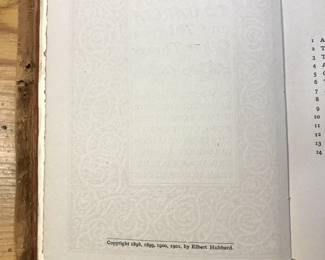 Copyright page of "A Message to Garcia and Thirteen Other Things" by Elbert Hubbard, published in 1901