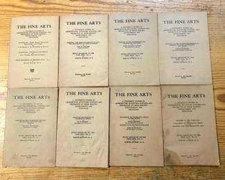 Collection of "The Fine Arts: A University Course on Architecture, Sculpture, Painting, and Decoration in Their History, Development, and Principles" study brochures by Edmund Buckley, PHD, published by the National Art Society, Chicago