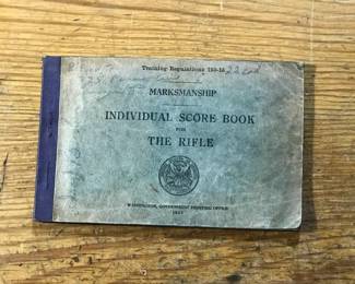 "Training Regulations 150-15, Marksmanship Individual Score Book for The Rifle" Washington, Government Printing Office, 1922