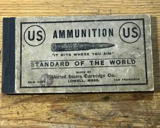"Score Register for the S. Springfield Rifle: Cal. 30, Model 1903 (Rechambered for 1908 Ammunition)" published by United States Cartridge Co. Lowell, Mass.