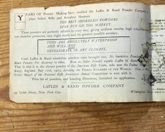 Interior page of "The Military Rifleman's Score Book: For Keeping a Systematic Record of Rifle Shooting at all Ranges" designed and compiled by Dr. WG Hudson, published by The Laflin & Rand Powder Company