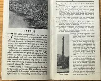 Interior page of "A Guide to Seattle" by the Seattle Chamber of Commerce