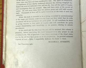 Interior page of "The Complete Story of the San Francisco Earthquake and Other Great Disasters" by Marshall Everett published in 1906
