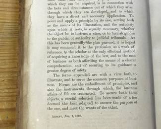 Interior page of "Bryant & Stratton's Commercial Law" published in 1860