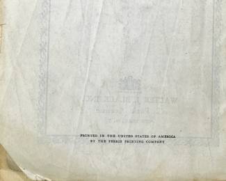 Detail of printers of "The Works of Arthur Conan Doyle" One Volume Edition, published by Walter J Black Inc