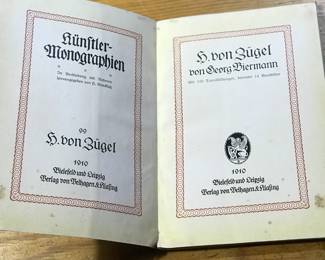 Title page of "Kunstler-Monographien: Heinrich von Zügel" published by Velhagen & Klasing in 1910