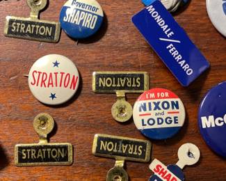 Detail of collection of political buttons!