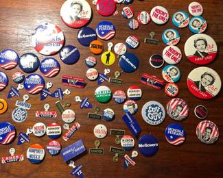 Another view of collection of political buttons!