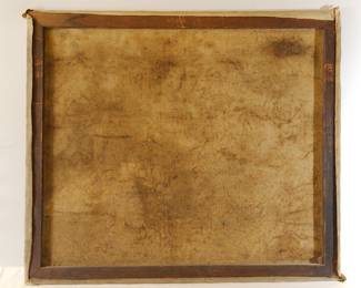 Back of Old cowboy Western illustration art, by Gerard Curtis "Jerry" Delano (1890-1972) showing cowboys in action.  Oil on canvas, signed at bottom right, 36" wide x 31" high