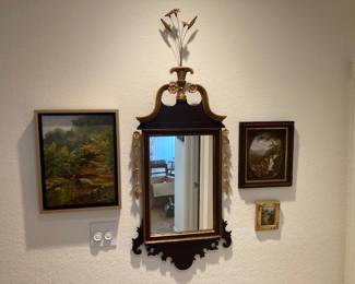 oil paintings and lovely mirror