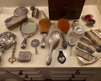 sterling dresser items