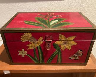 nice vintage hand painted box