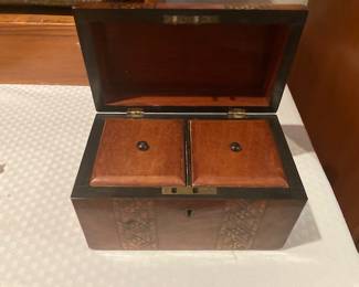 antique tea caddy