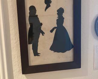 mid 19th century family silhouettes 