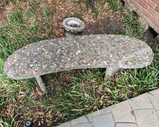 concrete bench