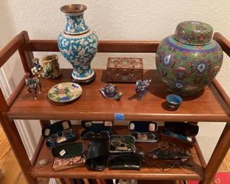 cloisonne and vintage eyeglasses