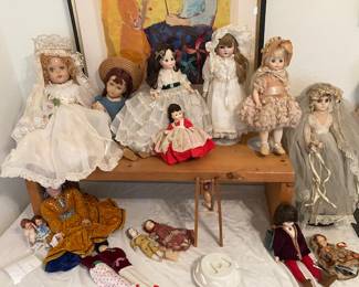 nice assortment of dolls, Madam Alexander, Schoenhut and others