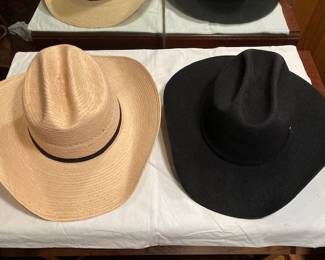 Men's hats (Stetson on right)