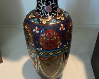 old Japanese cloisonne vase