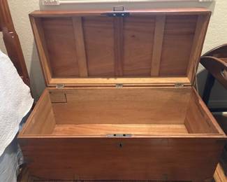 Campaign chest circa 1850 inside view