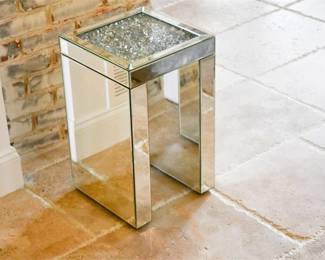 8. Mirrored Chairside Table