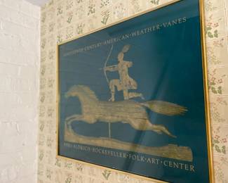 Framed Abby Aldrich Rockefeller Folk Art Museum exhibit poster 