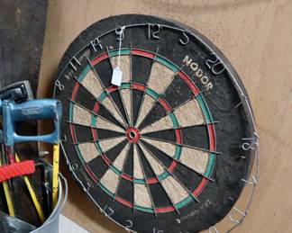 Dart Board Mounted on Board