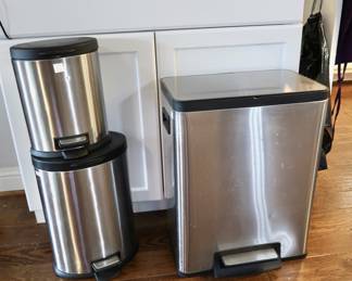 Nice Stainless Trash Bins