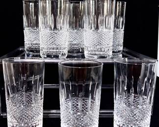 Waterford Crystal - Irish Lace Pattern - 8 Highball Glasses