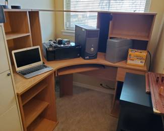 L shaped office desk 52"high 