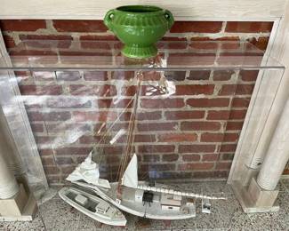 Now $1,025. Was $2,250. Two custom models of Maryland Eastern Shore Waterman's vessels with custom heavy acrylic case; Custom acrylic case is 34"Hx35"Lx11.5"W. Both boats are detailed and to scale.