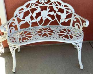 02 Metal Patio Bench