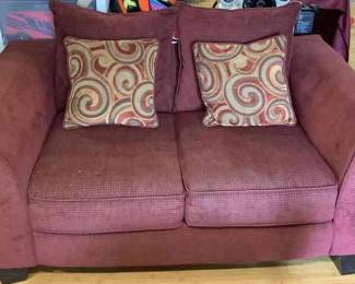 Burgundy Love Seat
