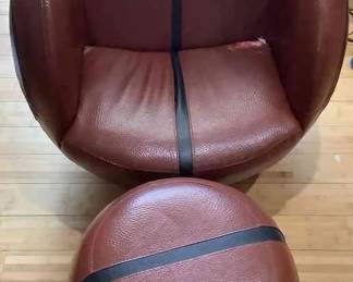 Kids Basketball Chair And Ottoman