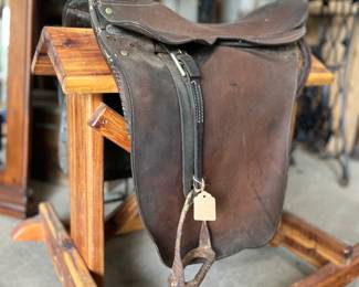 children's saddle turned rocker