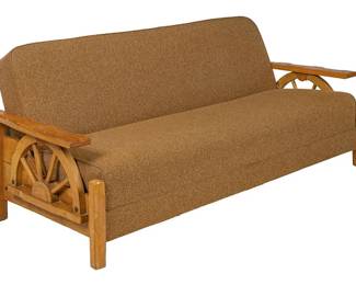 Ranch Style Wagon Wheel Sofa