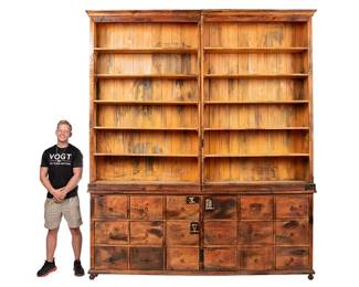 Rustic General Store Apothecary Cabinet