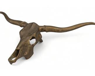 Cast Brass Steer Skull Display